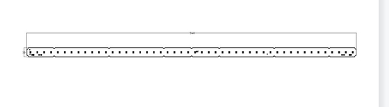 Module PCB 50w Lumières Linéaires Bandes 560mm Connecteurs Zhaga 120/230v